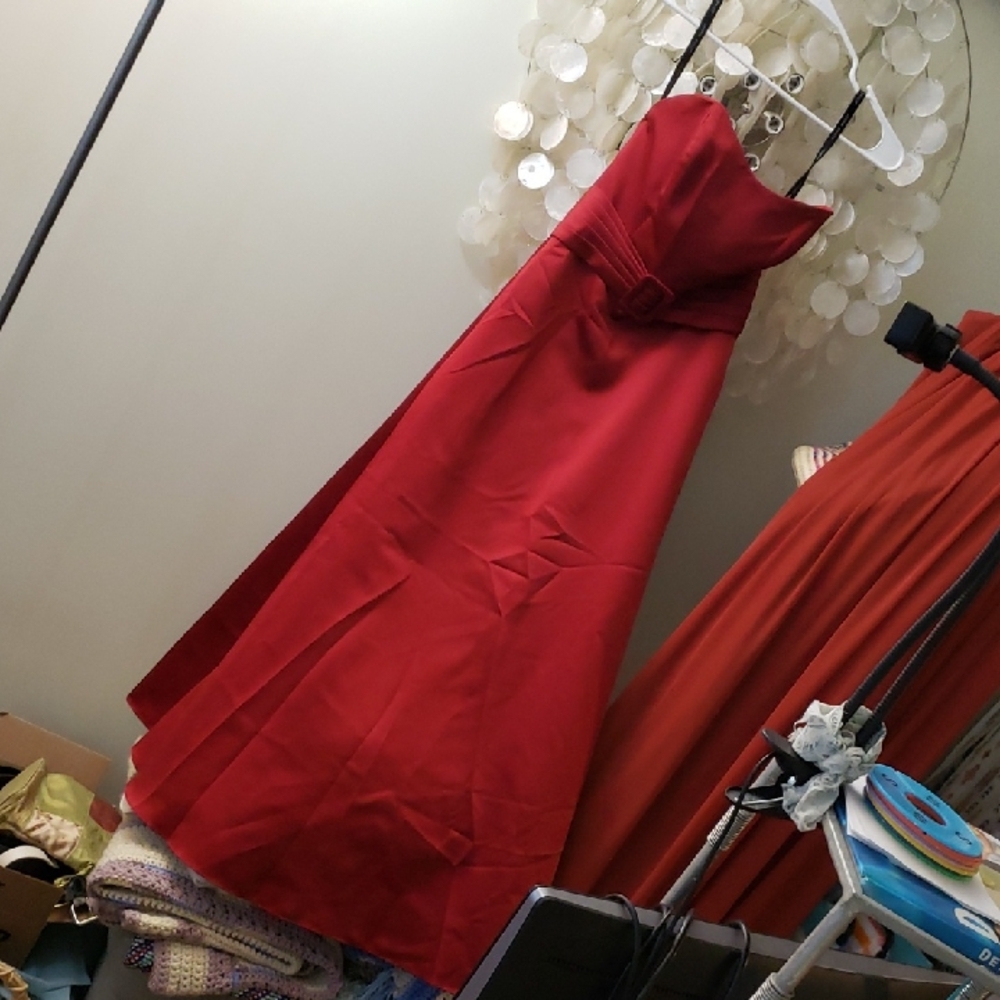 Alfred Angelo Strapless Scarlet Gown